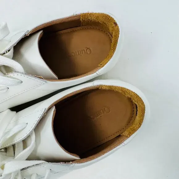 Quince White Leather Low-Top Sneakers with Tan Lining - Picture 3 of 14